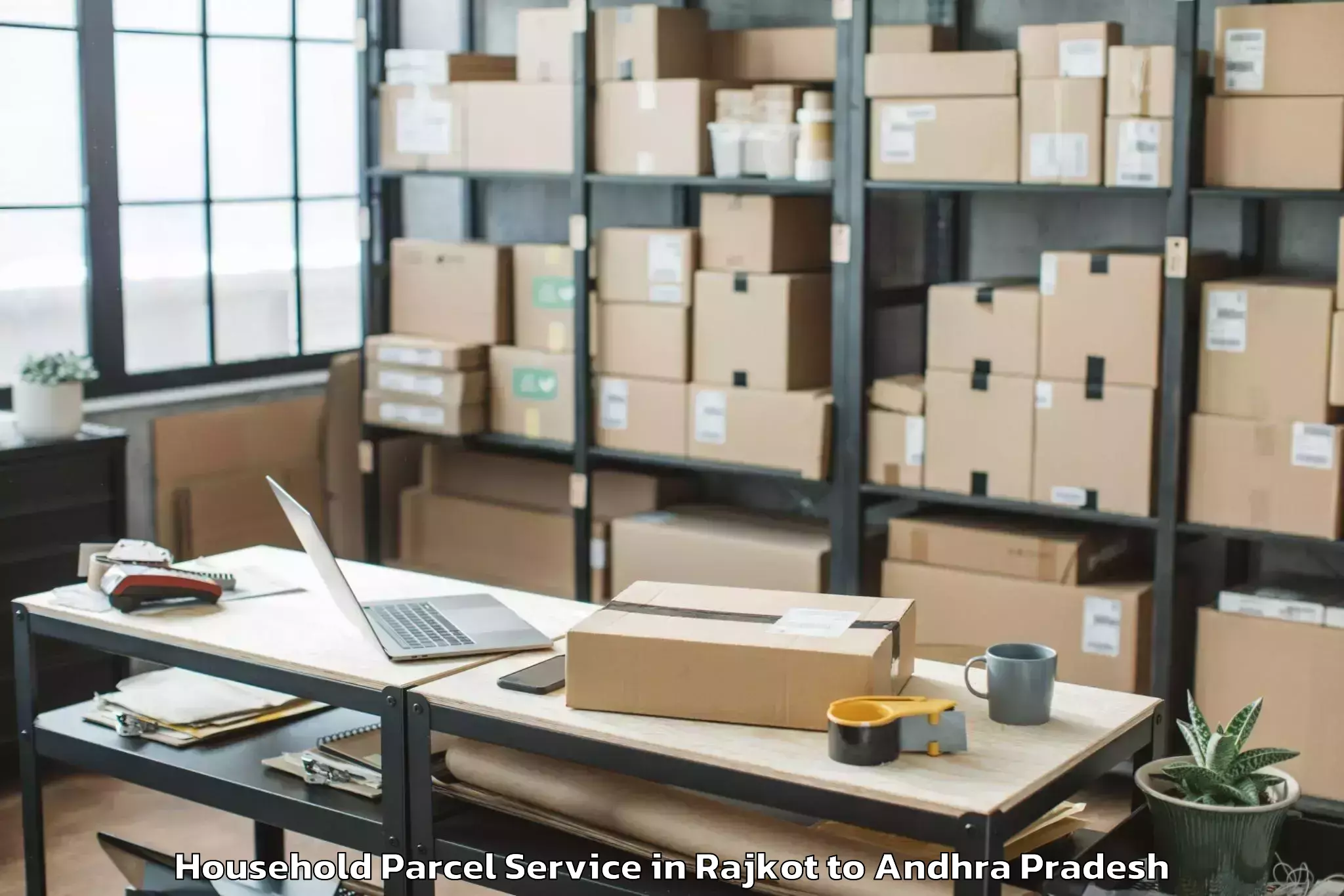 Book Rajkot to Gudlavalleru Household Parcel Online